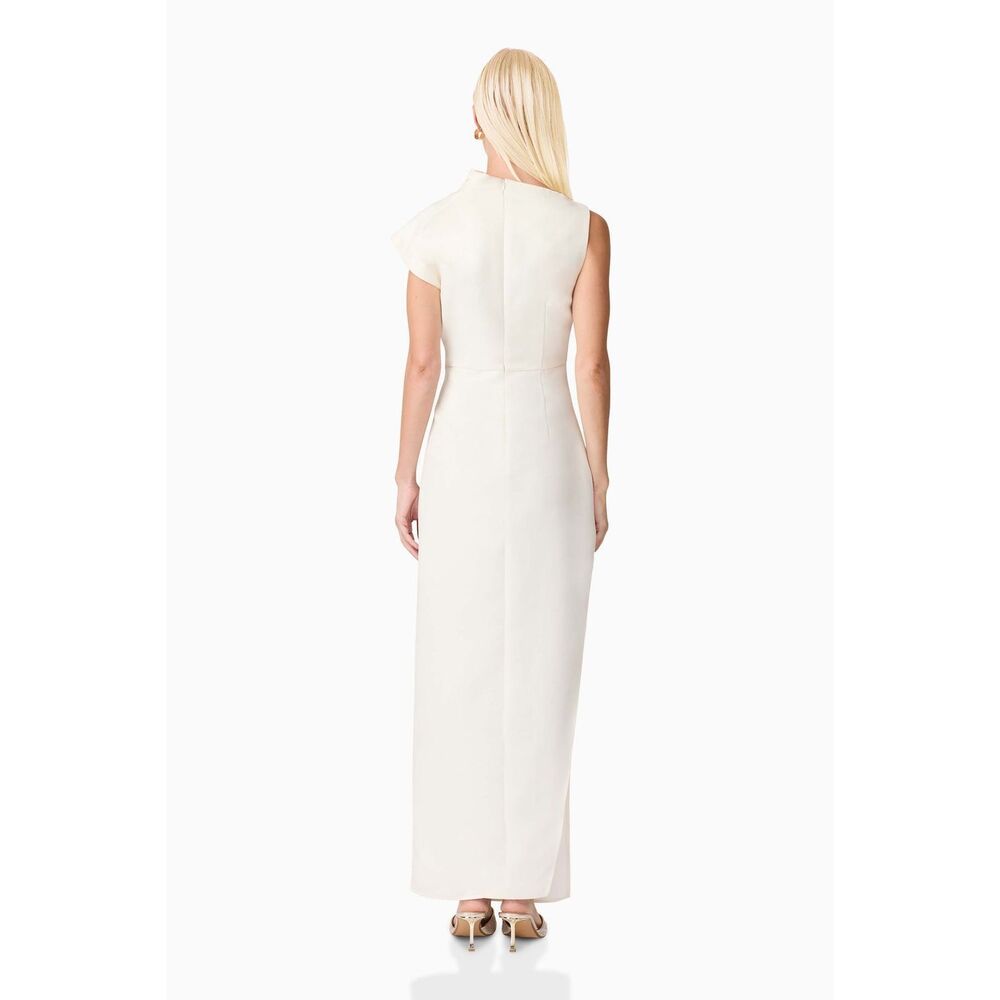Elliatt Azelie Asymmetrical Gown in White Cocktail wedding Bridal size L NWT - Picture 3 of 6